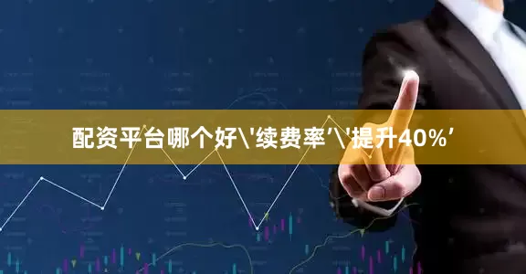 配资平台哪个好'续费率’'提升40%’